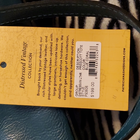 PATRICIA NASH BLUE CORAL PRESCOTT TOTE NWT - Picture 12 of 12